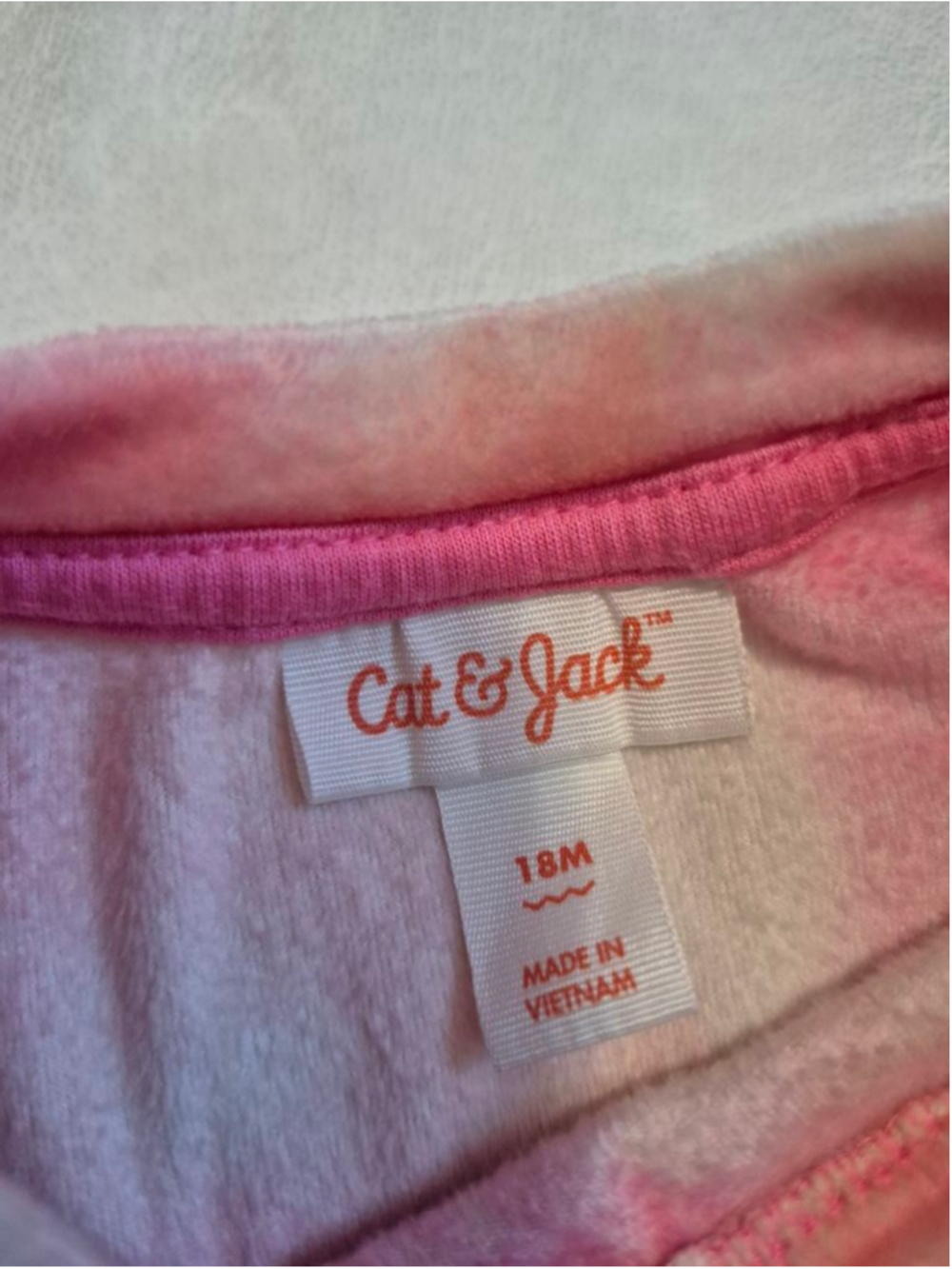 Baby Cat & Jack Matching Set 18 Months Pink White Tie-Dye - Picture 3 of 7